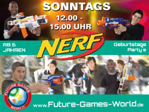 NERF PARTY - jeden Sonntag! Kommt zu uns in die größte NERF Arena zum NERF spielen ! Leihblaster gibt´s auch ;-) Gerne dürft Ihr eure Blaster von Nerf gerne mitbringen !